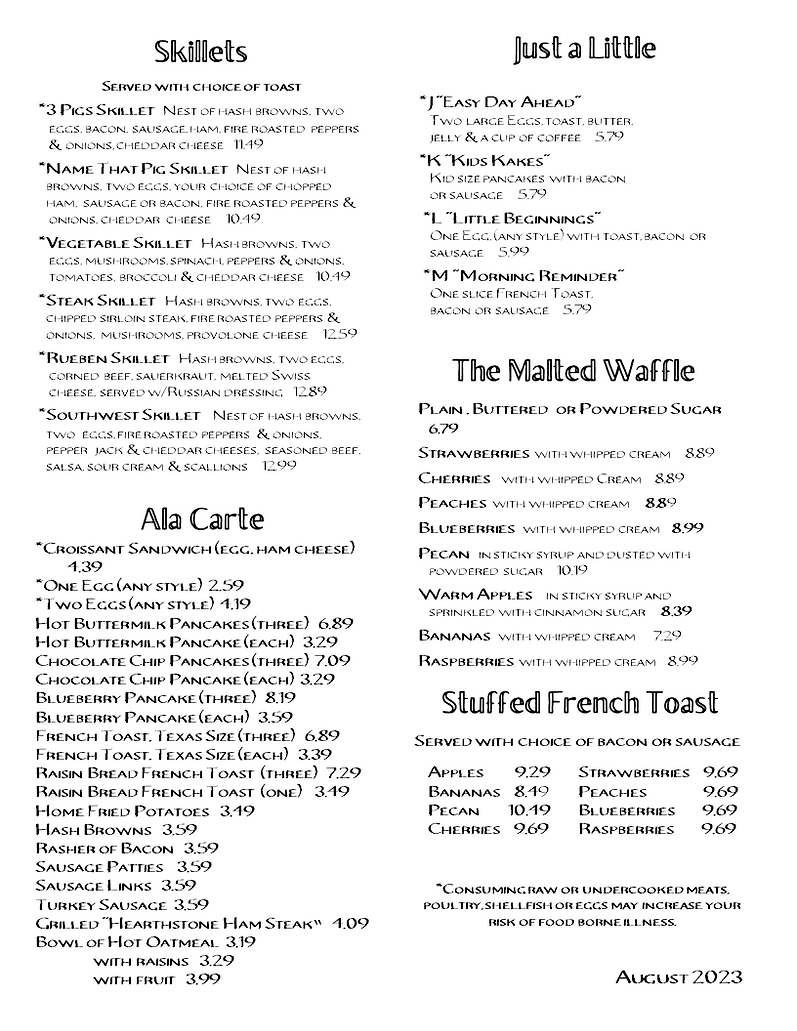 Breakfast Menu breakfast-menu
